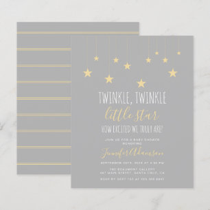 Budget Twinkle Little Star Baby Shower Invitation