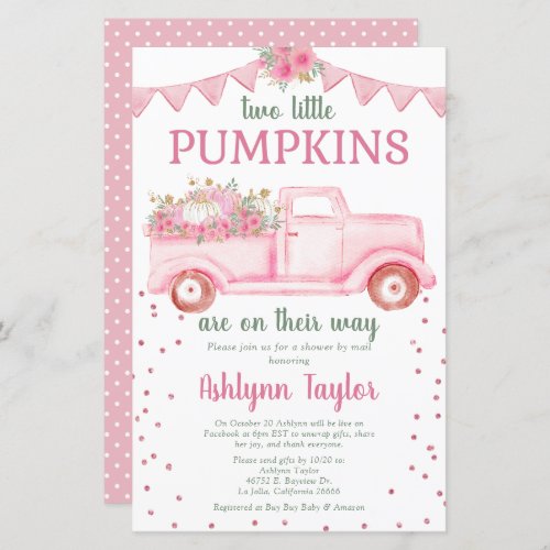 Budget Twins Pink Little Pumpkin By Mail Shower
