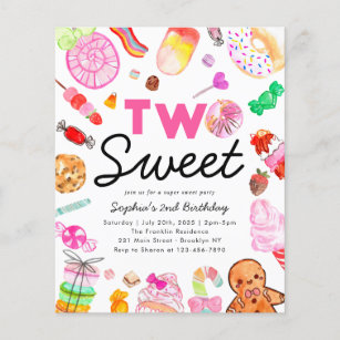 Budget TWO SWEET Candy Kids Candyland Birthday