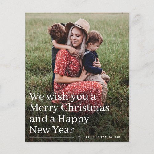 Budget Type Merry Christmas Photo Holiday Card