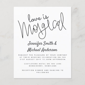 Budget Typography Love is Magical Script Wedding