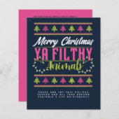 Budget Ugly Sweater Christmas Invite Annual Letter (Front/Back)