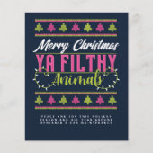 Budget Ugly Sweater Christmas Invite Annual Letter (Front)