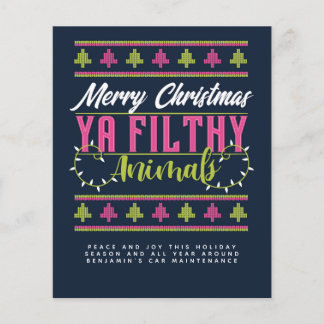 Budget Ugly Sweater Christmas Invite Annual Letter
