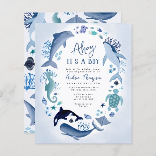 Budget Under the Sea Ahoy Its a Boy Baby Shower