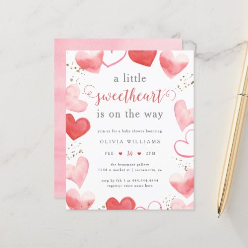 Budget Valentine Sweetheart Hearts Baby Shower