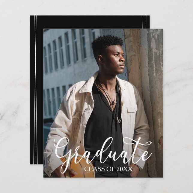 Budget Vertical Photo Graduation Invitations (Front/Back)