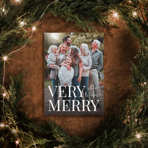Budget Very Merry Family Photo Christmas Holiday