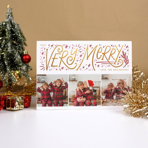 Budget Very Merry Hand Lettering 3 Photo Christmas
