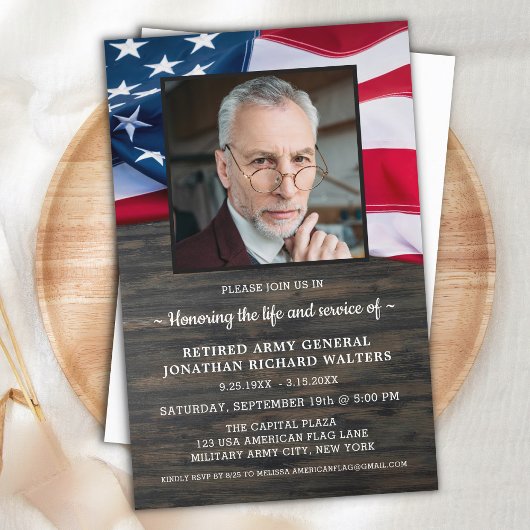 Budget Veteran Celebration Of Life Invitation