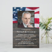 Budget Veteran Celebration Of Life Invitation (Standing Front)