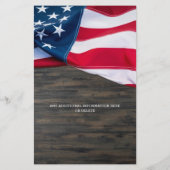 Budget Veteran Celebration Of Life Invitation (Back)