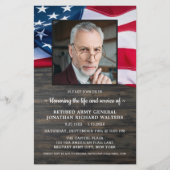Budget Veteran Celebration Of Life Invitation (Front)