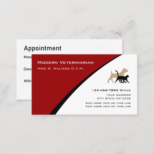 Budget Veterinarian Appointment Business Cards