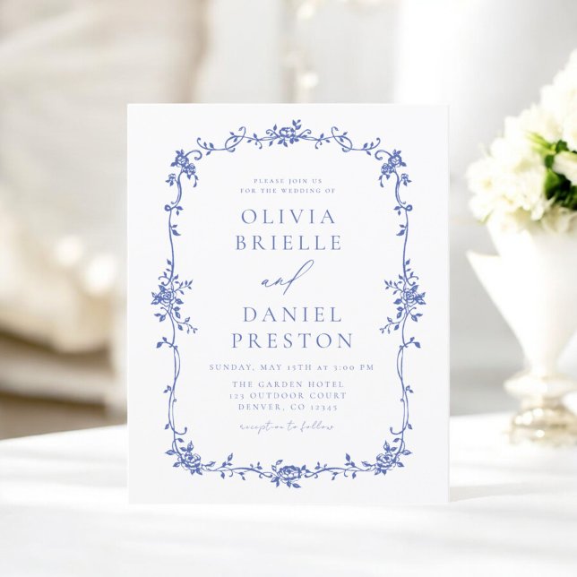 Budget Victorian French Wedding Invitation Flyer (Creator Uploaded)