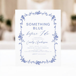 Budget Victorian Something Blue Invitation