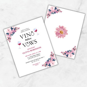 Budget Vino Before Vows Bridal Shower Invitation
