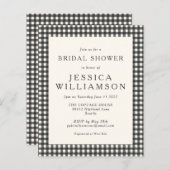 Budget Vintage Black White Plaid Bridal Shower  (Front/Back)