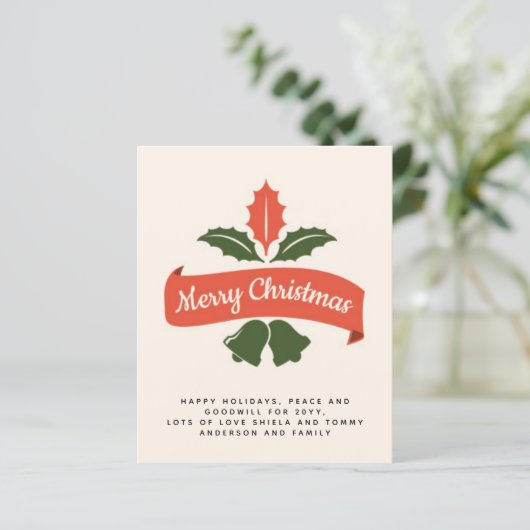 Budget Vintage Christmas Invite Letter (Standing Front)