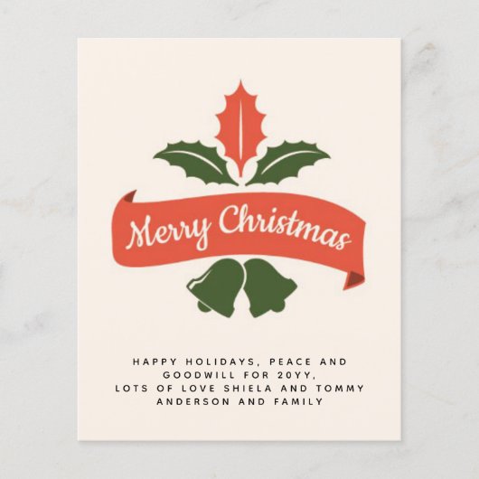 Budget Vintage Christmas Invite Letter (Front)