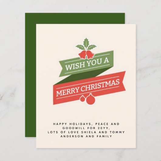 Budget Vintage Christmas Invite Letter (Front/Back)