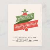 Budget Vintage Christmas Invite Letter (Front)