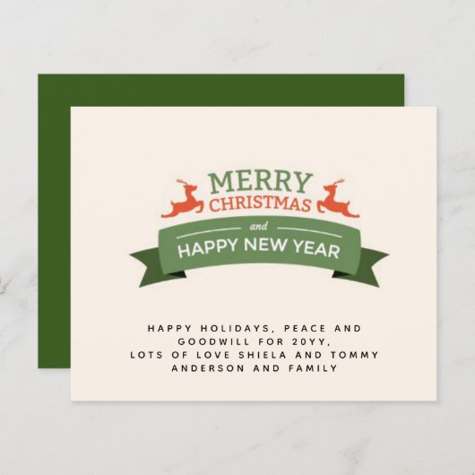 Budget Vintage Christmas Invite Letter (Front/Back)