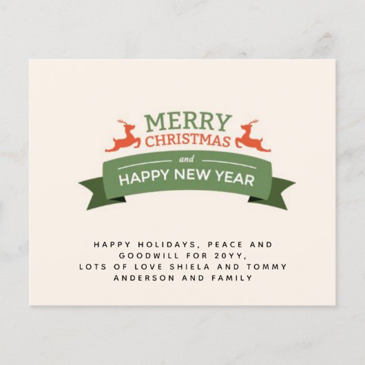 Budget Vintage Christmas Invite Letter (Front)