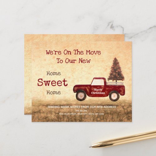Budget Vintage Christmas Red Truck Home Sweet Home