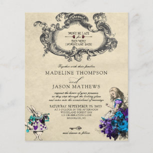 BUDGET Vintage Dark Alice in Wonderland Wedding
