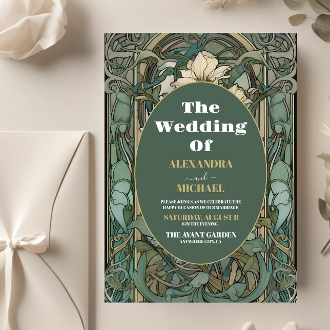 Budget Vintage Floral Art Nouveau Wedding Flyer (Creator Uploaded)