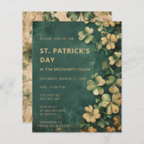 Budget Vintage Green St Patricks Day Invitation
