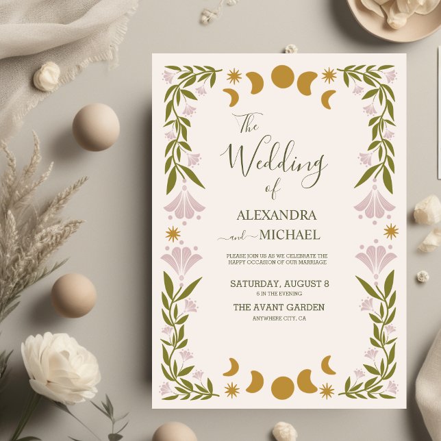 Budget Vintage Mystical Botanical Wedding Flyer (Creator Uploaded)