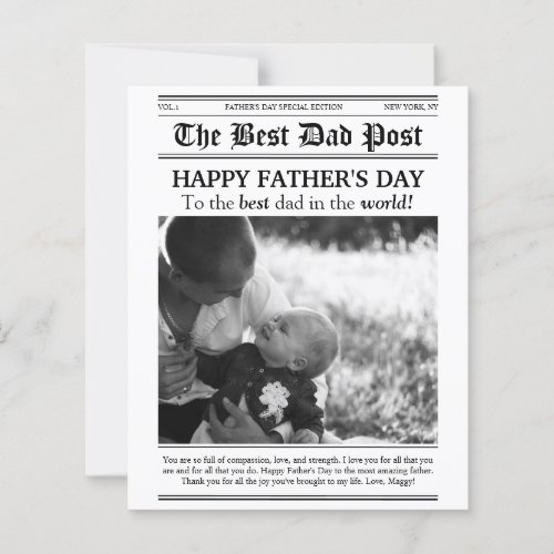 Budget Vintage Newspaper Style Father’s Day