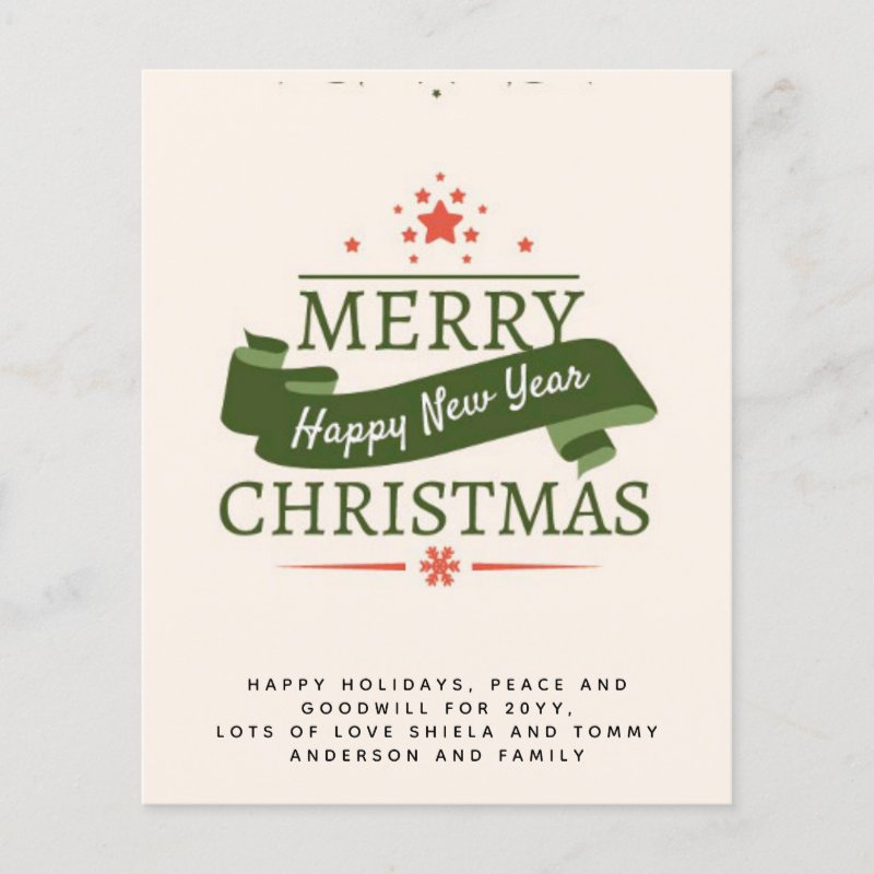 Budget Vintage Typography Christmas Invite Letter