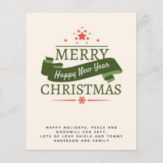 Budget Vintage Typography Christmas Invite Letter