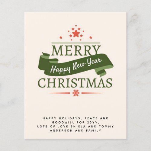 Budget Vintage Typography Christmas Invite Letter