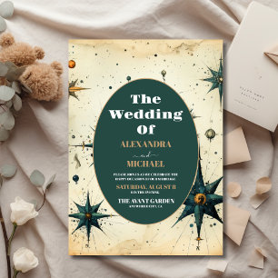 Budget Vintage Watercolor Celestial Wedding