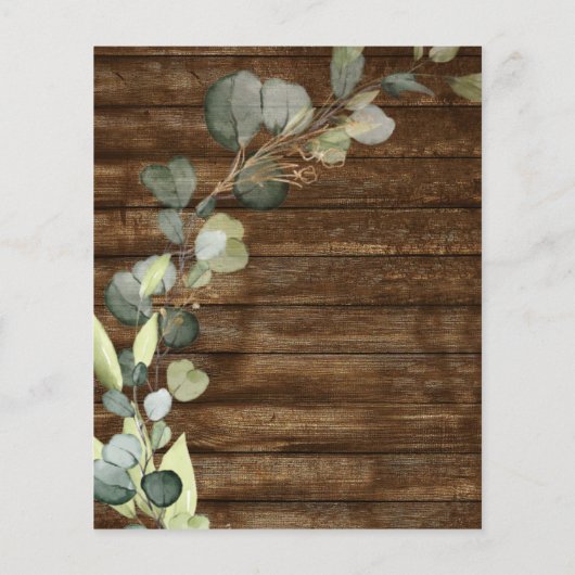 Budget Virtual Baby Shower Greenery Eucalyptus (Back)