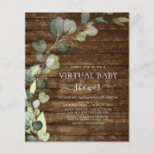 Budget Virtual Baby Shower Greenery Eucalyptus (Front)