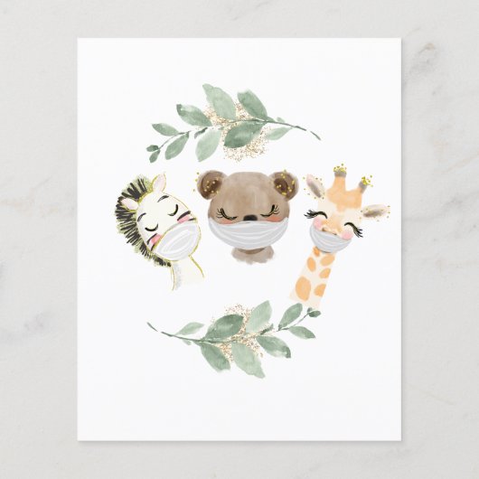 Budget Virtual Baby Shower Woodland Eucalyptus (Back)