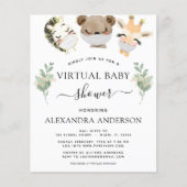Budget Virtual Baby Shower Woodland Eucalyptus (Front)