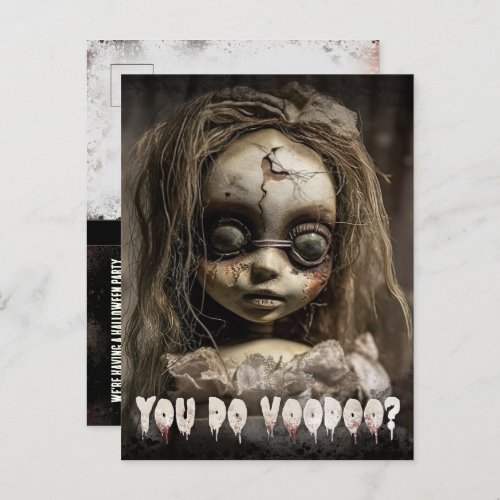 Budget Voodoo Doll Adult Halloween Invitation
