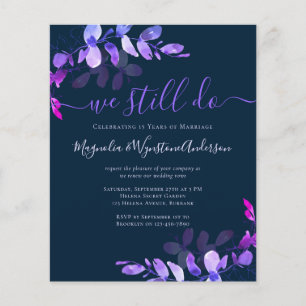 BUDGET Vow Renewal Invitation Purple Eucalyptus