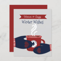 Budget Warm Wishes Coffee Christmas Holiday Card