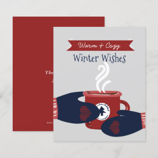 Budget Warm Wishes Coffee Christmas Holiday Card