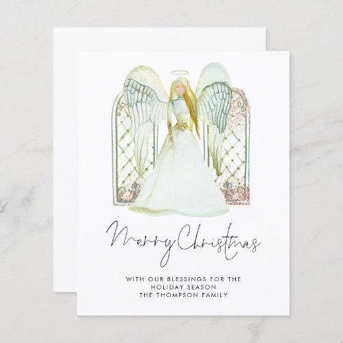 Budget Watercolor Angel Merry Christmas Script