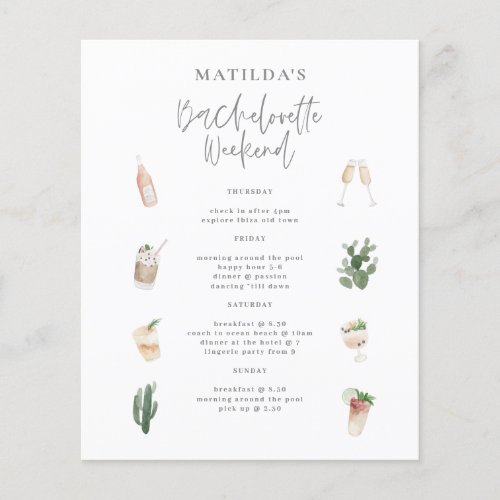 budget Watercolor bachelorette weekend itinerary