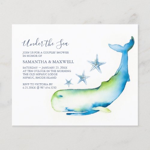 Budget Watercolor Boy Baby Shower Under The Sea