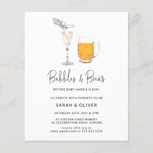 Budget Watercolor Bubbles  Brews Baby Shower